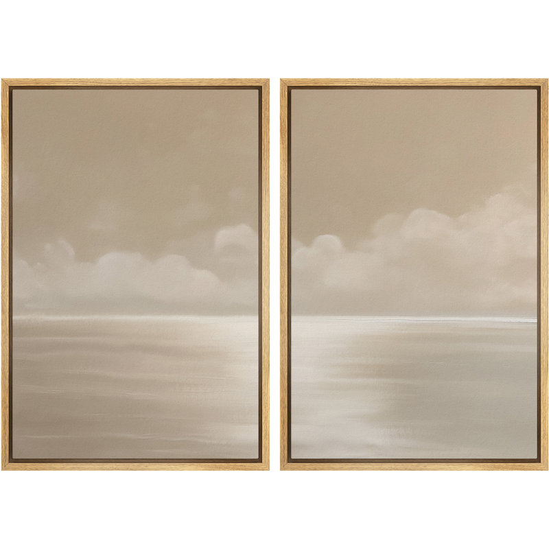 Reproduction murale minimaliste de tons terreux abstraits pour le salon, H 24 po x l 16 po x P 1,5 po, Naturel