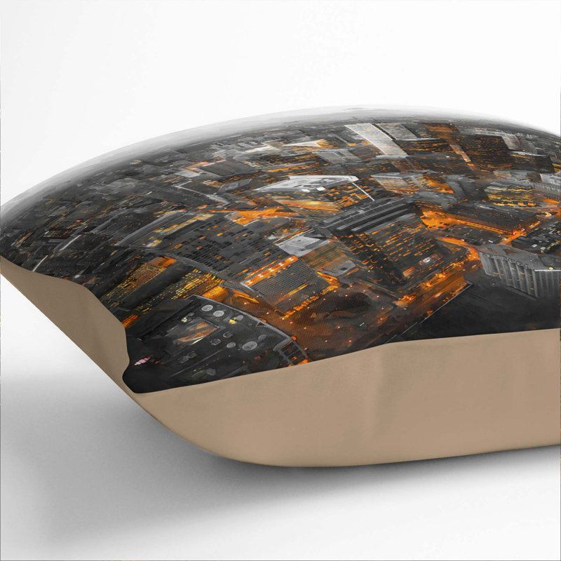 Square Throw Cushion, Stone, 40cm H x 40cm W x 15cm D