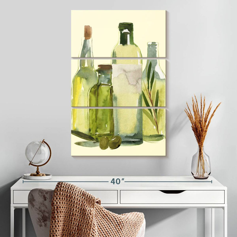 Ensemble d'huile d'olive I, H 32 po x l 20 po