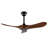 Solid Wood Ceiling Fan, Outdoor, 3 Blade, No Light, Walnut, For Patio Living Room Bedroom Porch, Remote Control, Water Resistant-1168321657