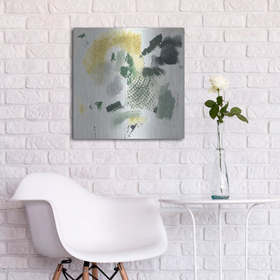  'Verdant Monotype 2' by June Erica Vess Metal Wall Art, 24" x 24"