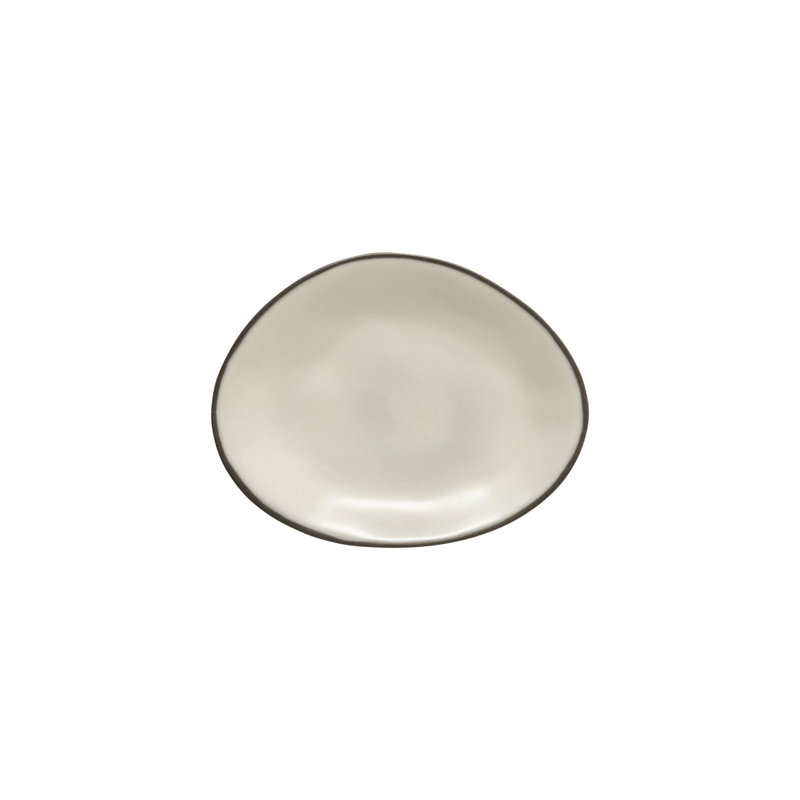 Stacked Organic Handmade Stoneware Dinner Plate, White