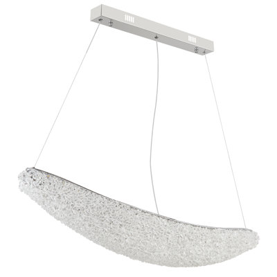 1 - Light Chrome LED Geometric Pendant