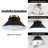 1-Light Black And Gold Flush Mount Light