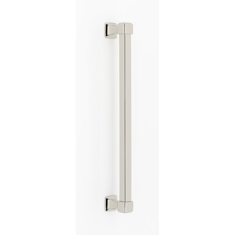 Poignée barre 12 po Cube, Nickel poli