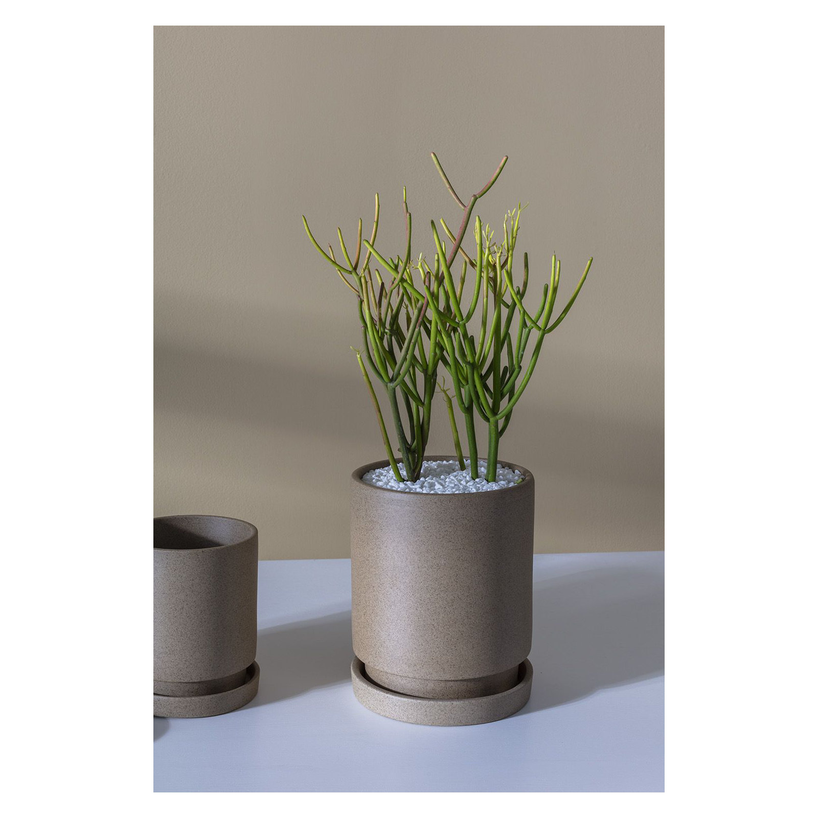 Elle Handmade Ceramic Pot Planter, 8" H x 6.5" W x 6.5" D