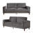 84" Corduory Sofa Upholstered Square Arm Cloud Couch-1221352566