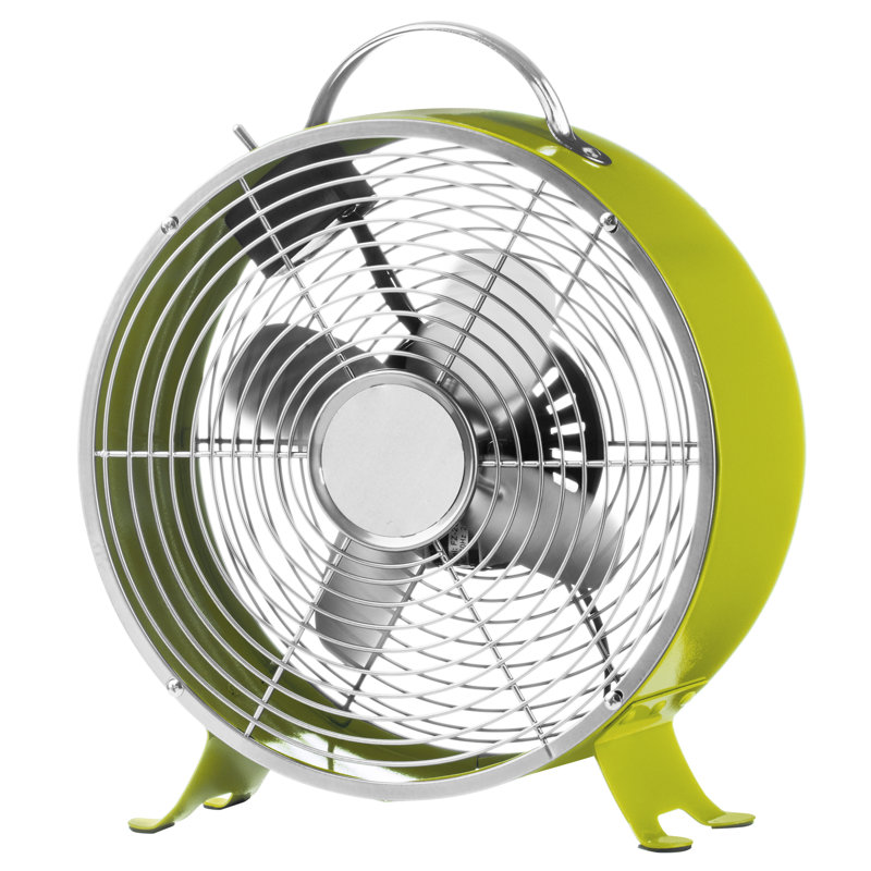 Retro Table Fan, Lime Green