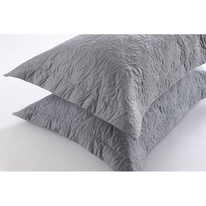 P-solid Shams Polyester Bedding, Standard, Gray
