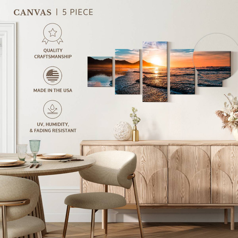 Gillard Sunset Beach Waves, 34" H x 74" W