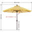 Parasol de patio en oléfine 9 pi 9 pi-681813181