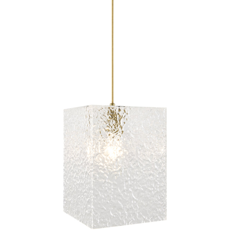 Luminaire suspendu Schwartz, 70" H x 5" W x 11" D, Clair