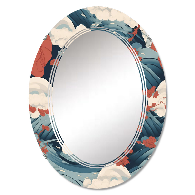 Luxevia - Miroir mural moderne ovale, 36 po x 24 po