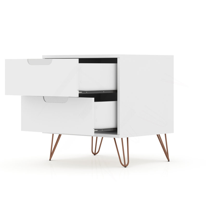 Table de chevet blanche, Blanc