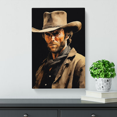 Clint Eastwood Gestural - No Frame Print