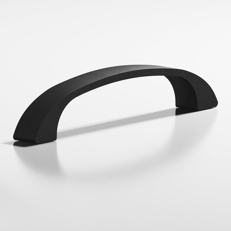 Bow Cabinet Pull, Matte Satin Black, 3.5"