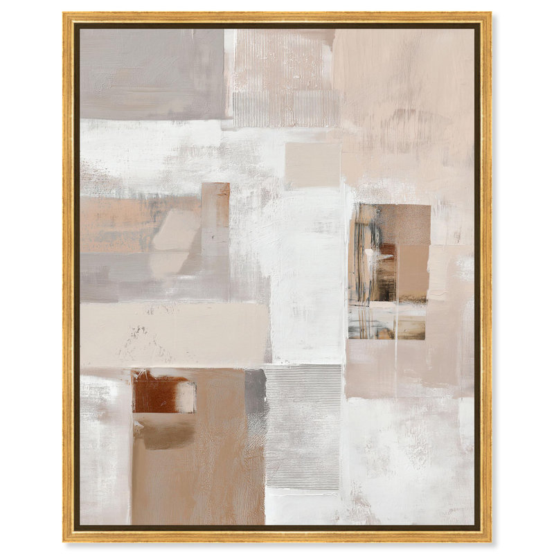 «Rustic Layers II Boho», reproduction d'art sur toile par Art Remedy, H 30 po x l 24 po, Cadre blanc
