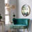 Gold Round Mirror, Circle Mirror with Frame-836936191