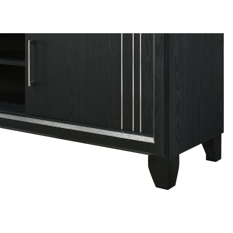 Meuble télé 1 pièce Contemporary, Gris anthracite
