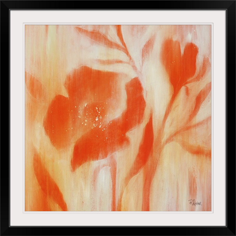 'color bloom i' imprimer, Noir encadré, 20" H x 20" lx 1" p