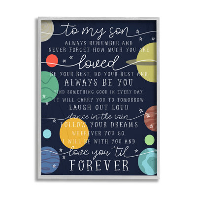 " My Son Love You Forever Phrase Outer Space " by Daphne Polselli