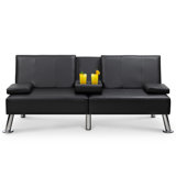 Modern Convertible Futon, Adjustable Folding Sofa Bed