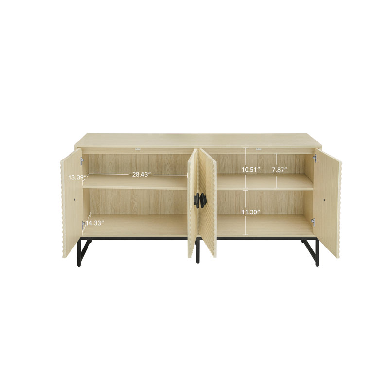 Carved 4 Door Sideboard