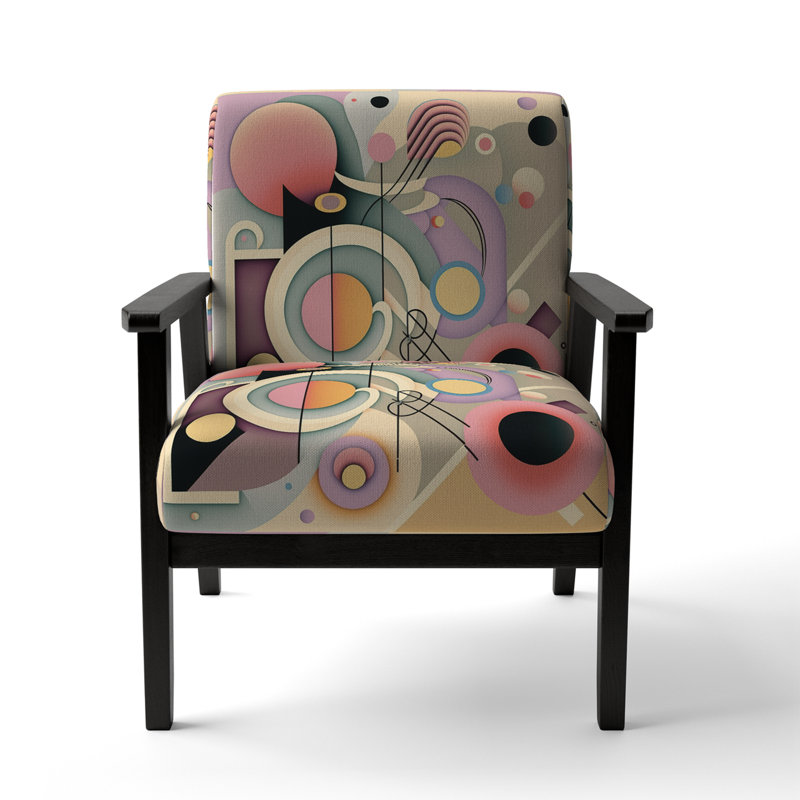 Pastel Art Deco IV - Fauteuil rembourré contemporain, fauteuil d'appoint géométrique abstrait