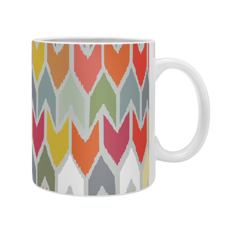 Grande tasse à café à chevrons ikat