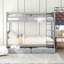 Lit superposé Twintwin en gris avec échelles et rangement - Pratique pour l'espace de la chambre à coucher Deux tiroirs pour un sommeil confortable