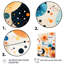 Feux d'artifice orange et bleu - Art mural-47591076-47591077