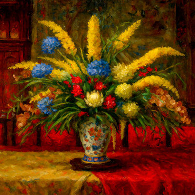 Vanderbilt Biltmore Mansion Opulent Floral Still Life by Skylar