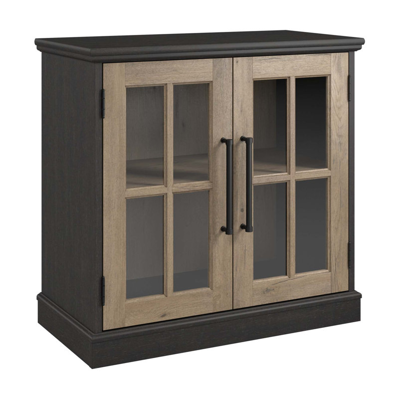 Arkyn 31'' Accent Cabinet, Vintage Black/Restored Tan Hickory