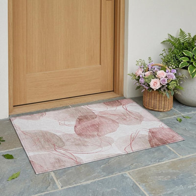 Tapis extérieur lavable antidérapant 2 pi x 3 pi Merlot and Ivory