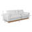 91.73"Linen Upholstered Square Arm Loveseat Sofa