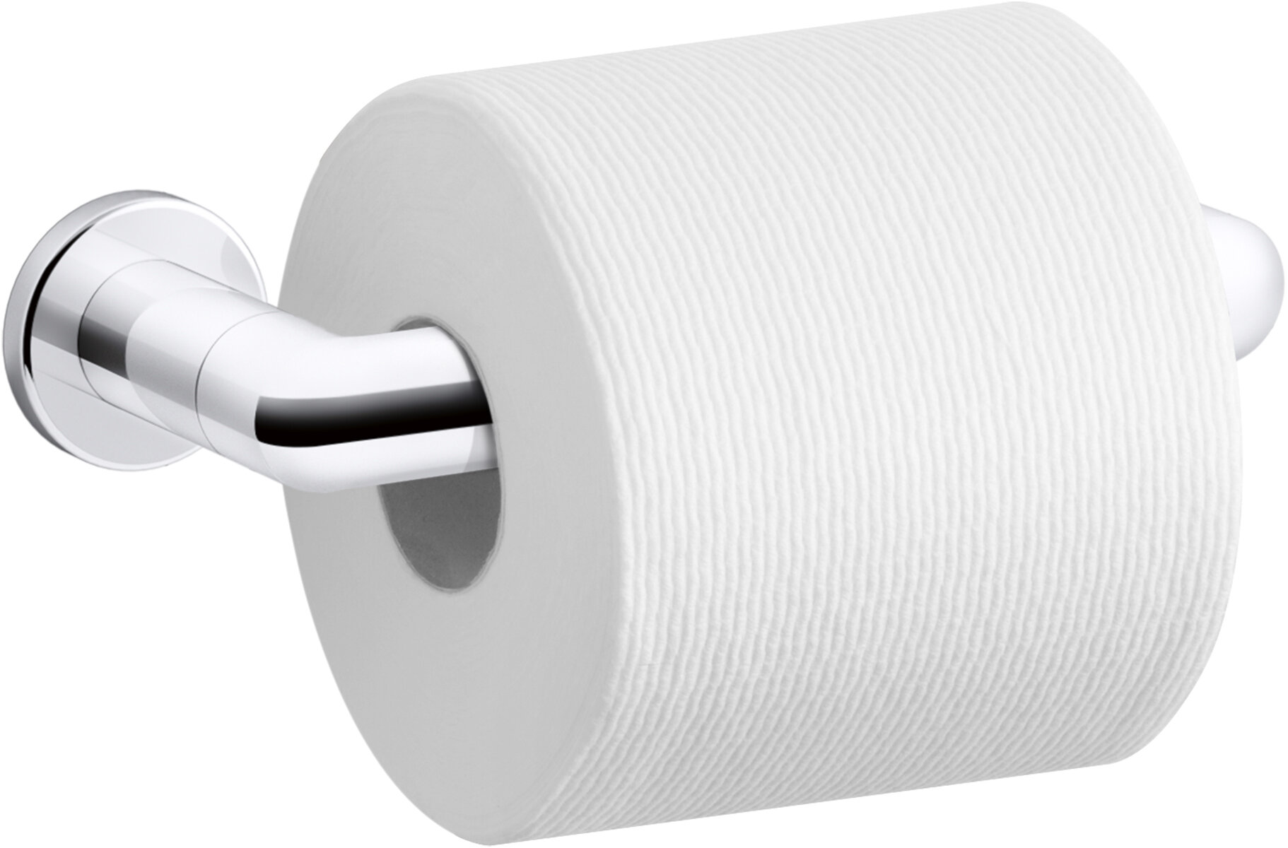 KOHLER Kumin Matte Black Wall Mount Pivot Toilet Paper Holder in the Toilet  Paper Holders department at