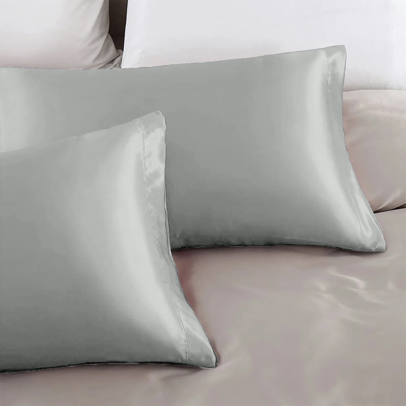 Satin Standard Sham, Grey