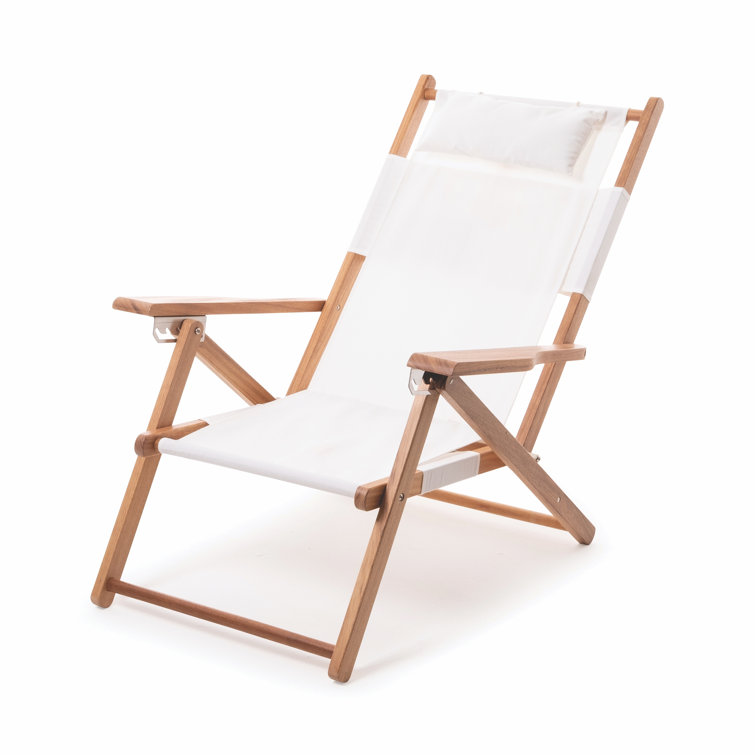 Reclining Beach Chair with Cushion