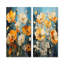 «Buttercups Burst With Fierce Brushwork» - Ensemble de 2 impressions sur toile Buttercups-51483963-51483960