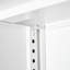Armoire de rangement en métal blanc avec serrure - Bureau personnel-1710004839