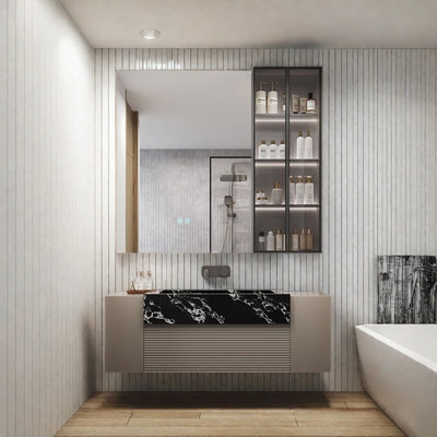 Armoire de salle de bain française moderne à lumière simple de luxe français