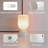 9'' Modern White Glass Accent Table Lamp with Dimmer, cULus Certified for Bedroom Nightstands, Living Room Side Tables, Home Offices Desks or Contemporary Decor-657469559