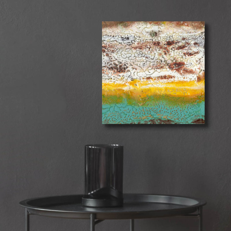 «Arid 2» par Alicia Ludwig, art mural en verre acrylique, H 12 po x l 12 po x P 0,13 po