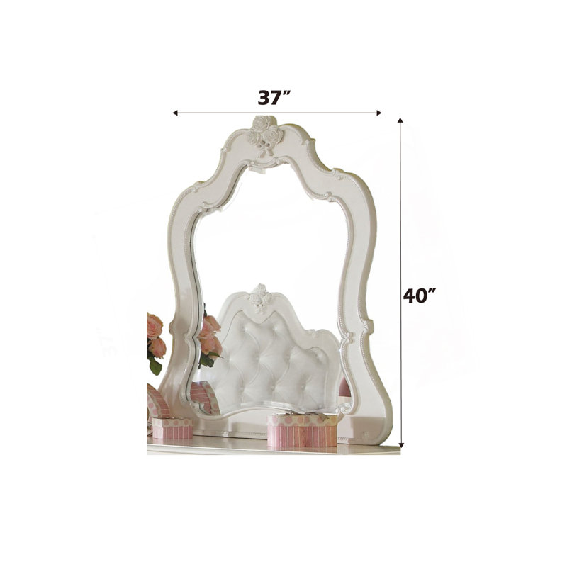 Miroir Edalene blanc perle exquis pour une décoration polyvalente