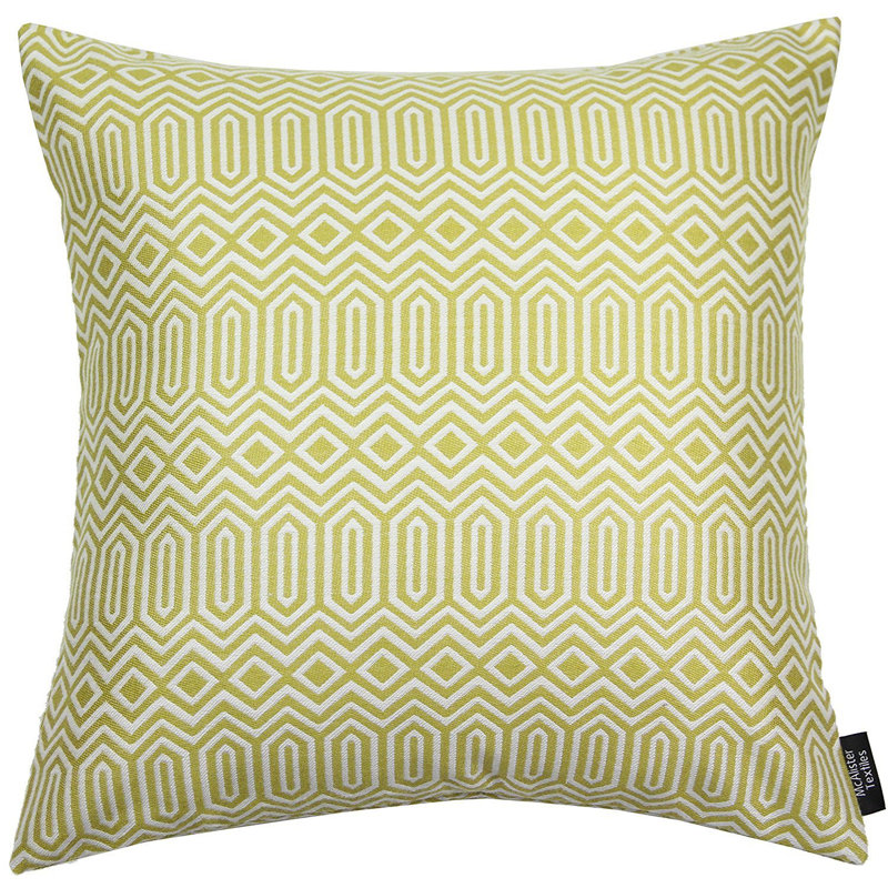 Cynthia Geometric Square Cushion Cover, 60 x 60 cm, Yellow