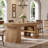 55" Farmhouse Dining Table With Storage Drawer And Shelves, Rectangle Kitchen Table For 4-6 People-1931739390