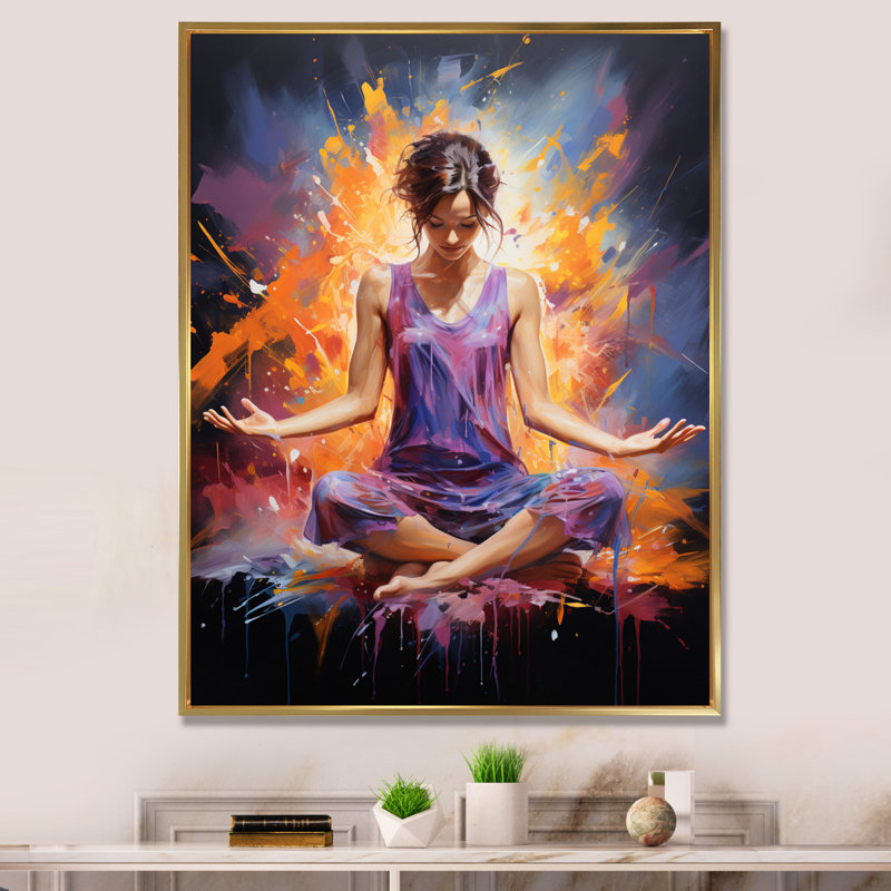 «Purple Yoga», Or, H 32 po x l 24 po x P 1 po