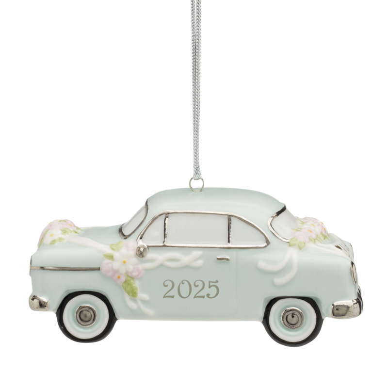 Ornement voiture rétro 2025 Just Married