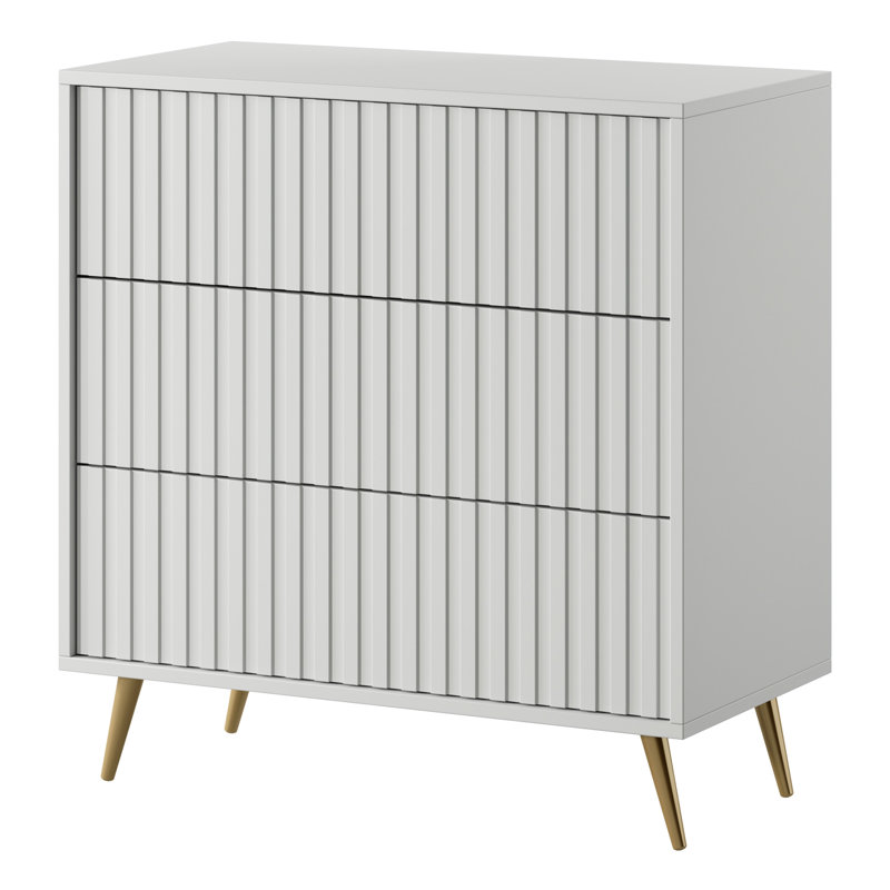 Stobie 3 - Drawer Chest of Drawers, White