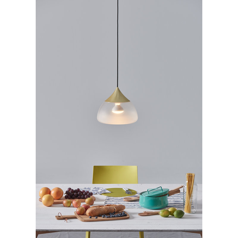 Mist 1 - Light Pendant, Matte Brass, 8.2" H x 7.1" W x 8.3" D